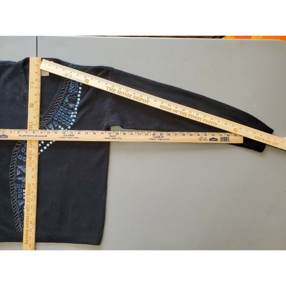 VTG ANNE KLEIN KNITWEAR ANGORA /WOOL MIX embroidery Sweater V Neck SIZE S #462 - Picture 10 of 10